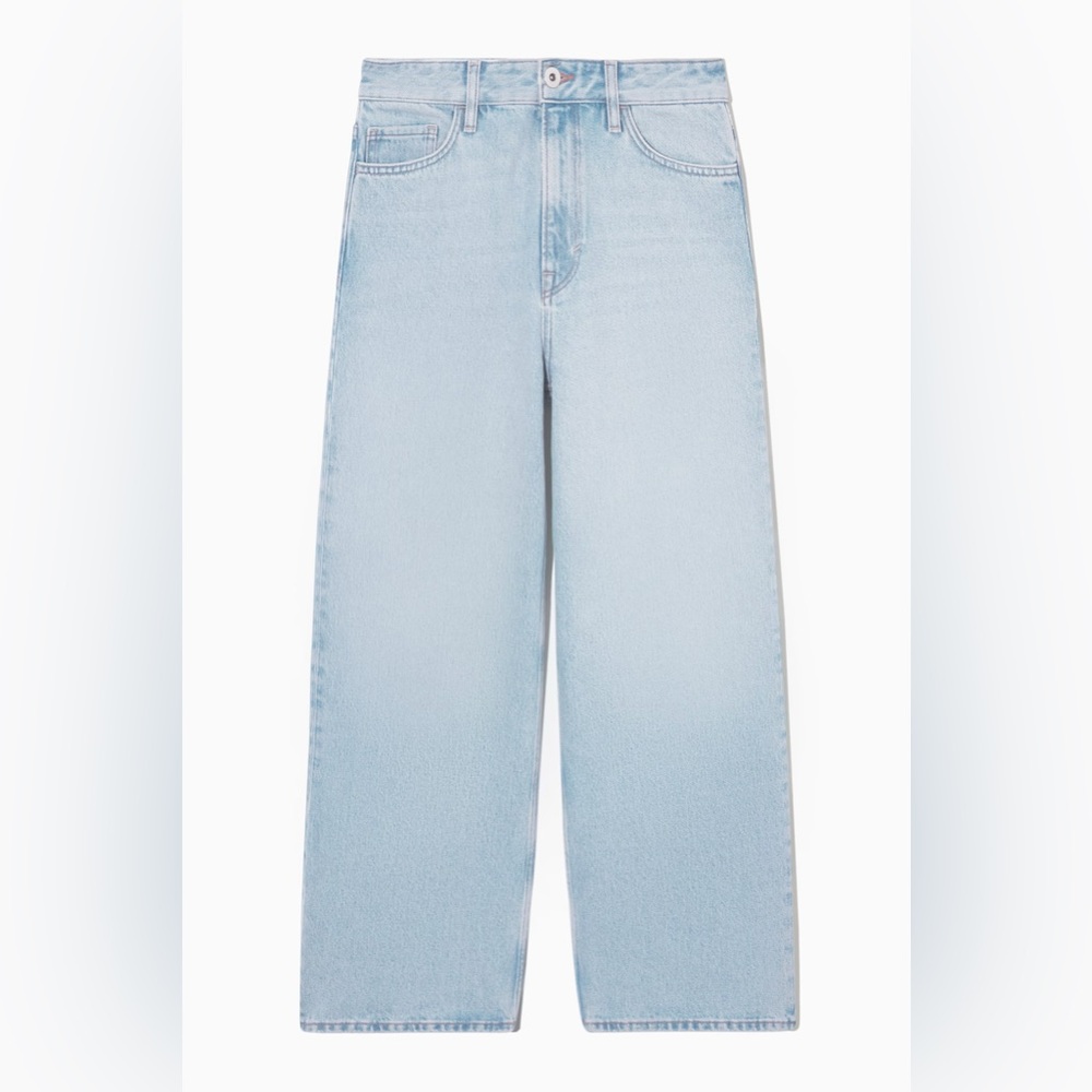 COS Wide-Leg High-Rise Cropped Jeans Size 25